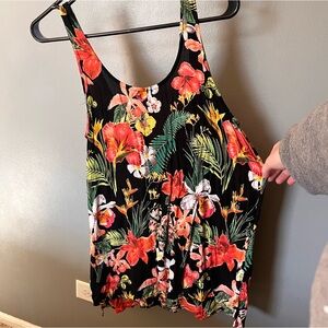Rip Curl Black Floral Tank Top